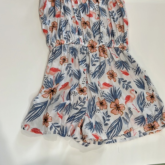 Ruffle hem belted cami romper - Picture 4 of 4